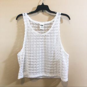 PINK tank top - size small - lace